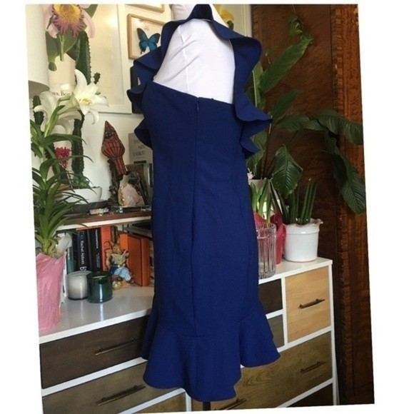 LIKELY Blue Ruffle Mini Cocktail Dress - Picture 4 of 16